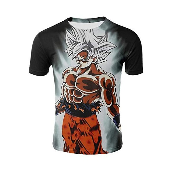 WANHONGYUE Anime Dragon Ball Z Goku 3D Imprimé T-Shirt Cosplay Vêtements Manche Courte Eté Pull Tee Top Shirts 10 L