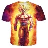 WANHONGYUE Anime Dragon Ball Z Goku 3D Imprimé T-Shirt Cosplay Vêtements Manche Courte Eté Pull Tee Top Shirts 10 L