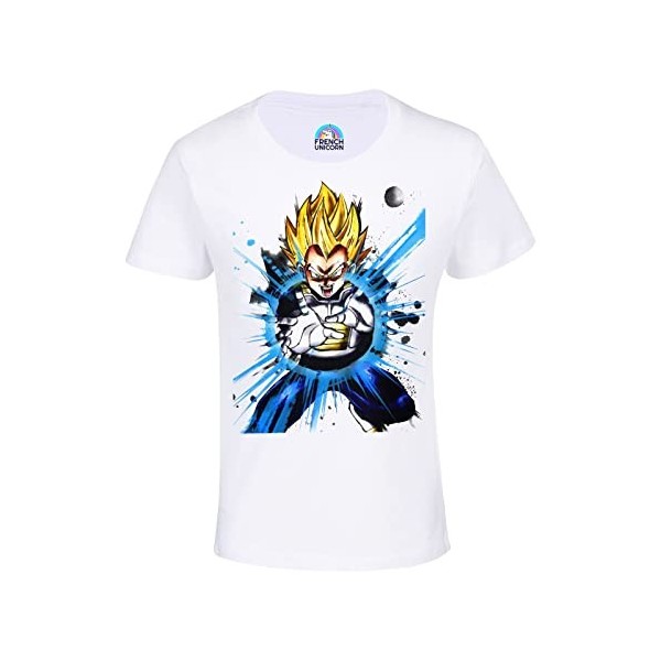 French Unicorn T-Shirt Enfant Mixte Vegeta Canon Garric Dragon Ball Z Super Saiyan DBZ Manga