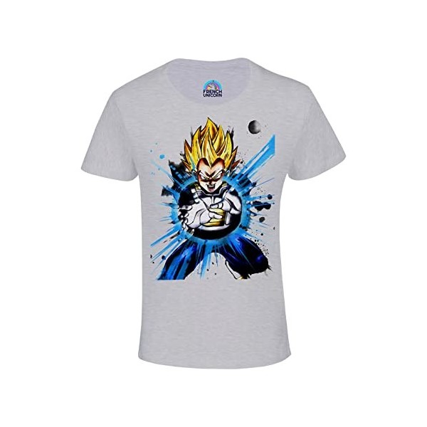 French Unicorn T-Shirt Enfant Mixte Vegeta Canon Garric Dragon Ball Z Super Saiyan DBZ Manga