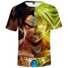Silver Basic T-Shirt à Manches Courtes Drangon Ball Super Enfant Garçon Tops Sport Son Goku Saiyan Vegeta 3D Impression XXS,S