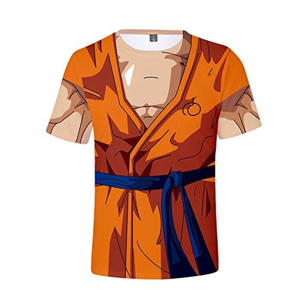 Silver Basic T-Shirt à Manches Courtes Drangon Ball Super Enfant Garçon Tops Sport Son Goku Saiyan Vegeta 3D Impression XXS,S