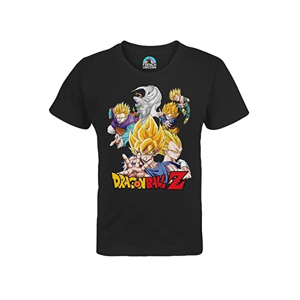 French Unicorn T-Shirt Enfant Mixte Dragon Ball Z Personnages Goku Manga Anime Japon