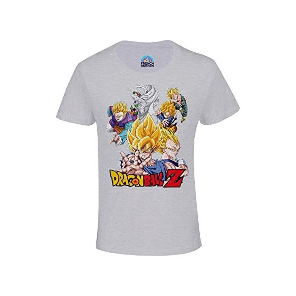 French Unicorn T-Shirt Enfant Mixte Dragon Ball Z Personnages Goku Manga Anime Japon