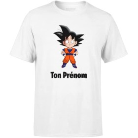 teesdeal Tshirt Son Goku Prénom Au Choix Personnalisé Dra gon Ball Super Saiyan Enfant Garçon & Fille 5-6 Ans 
