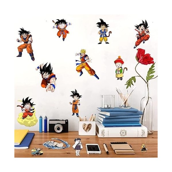 Grenric Dragon Ball Sticker mural pour chambre à coucher, arrière-plan pour chambre denfant, décoration murale autocollante,