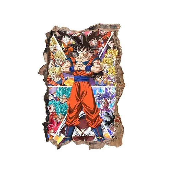 Grenric Dragon Ball Sticker mural pour chambre à coucher, arrière-plan pour chambre denfant, décoration murale autocollante,