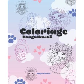 Coloriage Manga Kawaii: Livre de coloriage de princesses, chats et autres personnages de la culture asiatique
