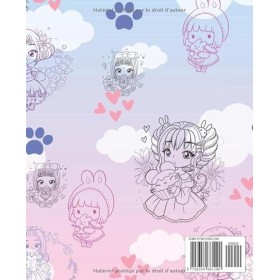 Coloriage Manga Kawaii: Livre de coloriage de princesses, chats et autres personnages de la culture asiatique