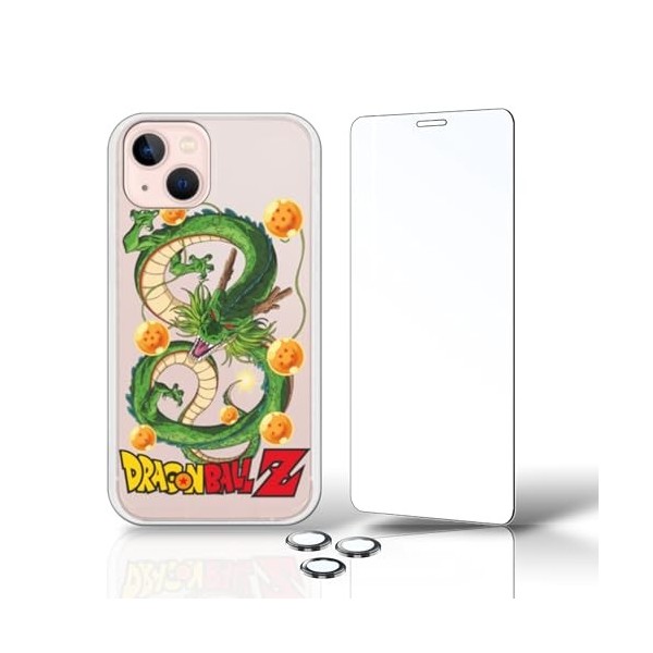 PERSONALAIZER Coque pour iPhone 14 + verre trempé + protecteurs dobjectif dappareil photo Coque mobile iPhone 14 Design ori