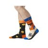 Chaussette Homme Dragon Ball Z Coton, 1 Paire de Chaussettes Fantaisie Homme Sangoku, Haute et Originale, Orange, Noir, Bleu,