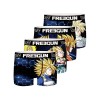 FREEGUN Boxer Homme Dragon Ball Z, Caleçon Homme Sangoku, Vegeta, Original et Stretch Lot de 4 , Multicolore, Taille XL
