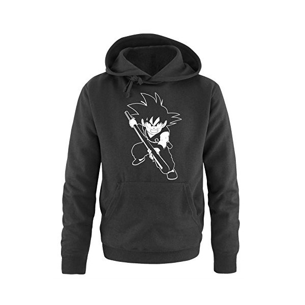 Comedy Shirts Sweat Shirt pour Hommes Son Goku II - Sweat à Capuche pour Hommes Dragon Ball Z - Sweat pour Hommes avec Logo D