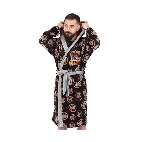 Dragon Ball Z goku robe robe robe noir pyjamas robe peignoir S