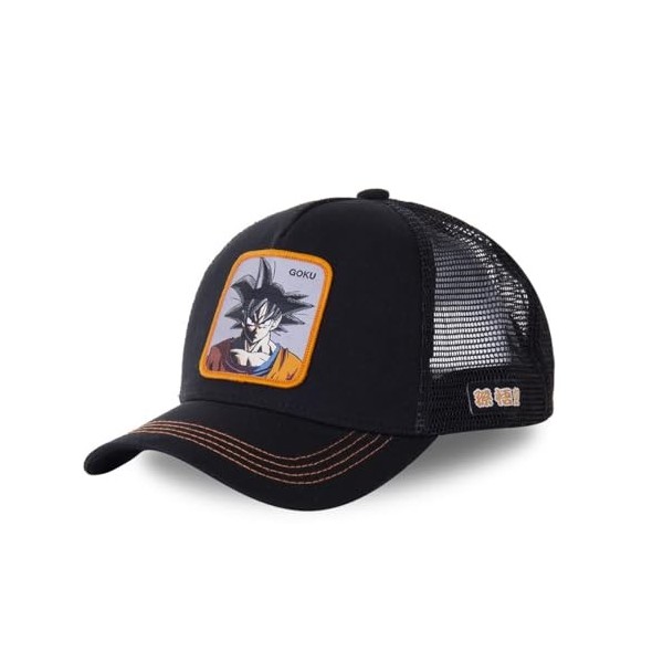 [ X ] CAPSLAB Casquette Homme & Femme Dragon Ball Z, Casquette Trucker, Sangoku, Original et Durable, Noir, Orange, Gris, Tai