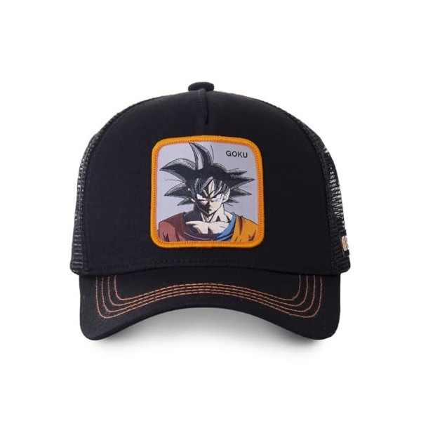[ X ] CAPSLAB Casquette Homme & Femme Dragon Ball Z, Casquette Trucker, Sangoku, Original et Durable, Noir, Orange, Gris, Tai