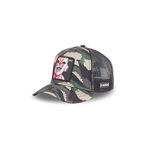 [ X ] CAPSLAB Casquette Homme & Femme Dragon Ball Z, Casquette Trucker Buu, Original Anime, Vert, Noir, Marron, Taille TU