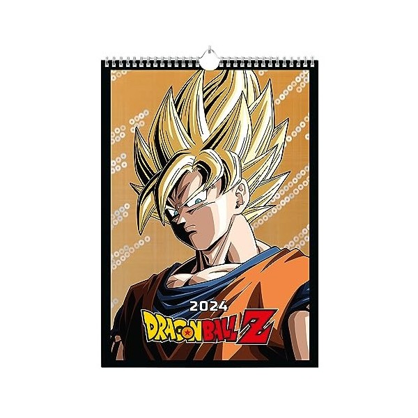 Grupo Erik - Calendrier Mural 2024 Grand Format Dragon Ball | En Espagnol et en Portugais | Calendrier Original Sous Licence 