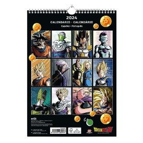 Grupo Erik - Calendrier Mural 2024 Grand Format Dragon Ball | En Espagnol et en Portugais | Calendrier Original Sous Licence 