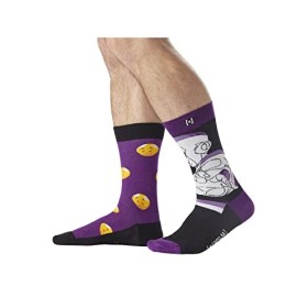 Chaussette Homme Dragon Ball Z Coton, 1 Paire de Chaussettes Fantaisie Homme Freezer, Haute et Originale, Violet, Orange, Bla