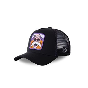 [ X ] CAPSLAB Casquette Homme & Femme Dragon Ball Z, Casquette Trucker, Tortue Géniale, Originale et Authentique, Noir, Viole