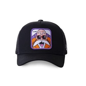 [ X ] CAPSLAB Casquette Homme & Femme Dragon Ball Z, Casquette Trucker, Tortue Géniale, Originale et Authentique, Noir, Viole