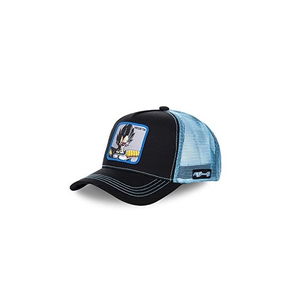 [ X ] CAPSLAB Casquette Homme & Femme Dragon Ball Z, Casquette Trucker, Vegeta, Original et Coupe décontractée, Noir, Bleu, G