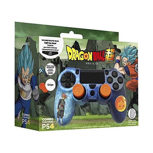 FR-TEC Dragon Ball Super Coque Rigide + Grips pour Manette Playstation 4