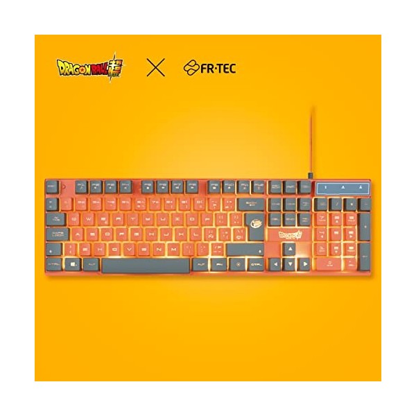 FRTEC - Dragon Ball Super Pack Keyboard + Souris + Tapis Compatible PC QWERTY 