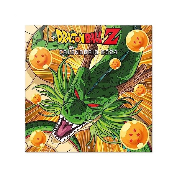 Grupo Erik Calendrier mural 2024 Dragon Ball - Calendrier mural 2024 - Planificateur mensuel 30 x 30 cm | Calendrier Dragon B
