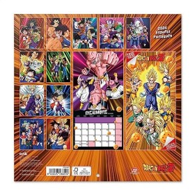Grupo Erik Calendrier mural 2024 Dragon Ball - Calendrier mural 2024 - Planificateur mensuel 30 x 30 cm | Calendrier Dragon B