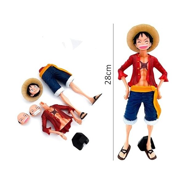 IFHDO One Piece Figurine, Luffy Cake Topper Personnages Modèle Anime Collection Figurine Décorations Figurine Décoration de G