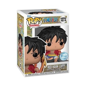 Funko Pop! Animation: One Piece - Red Hawk Luffy - Brille dans Le Noir - Chase - Figurine en Vinyle à Collectionner - Idée de