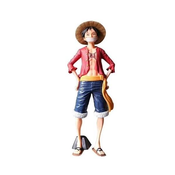 FGuérinInternational Figurine Luffy One Piece Souriant Monkey D. Statuette 3 Visages Collection Décoration Cadeau Anniversair