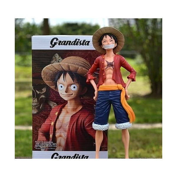 FGuérinInternational Figurine Luffy One Piece Souriant Monkey D. Statuette 3 Visages Collection Décoration Cadeau Anniversair