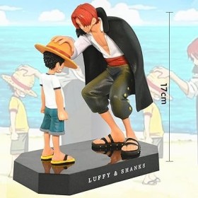 Tuzsocr Anime One Piece Monkey D Luffy PVC Action Figure,Quatre Empereurs Shanks Enfance Chapeau De Paille Luffy,Cartoon Mode