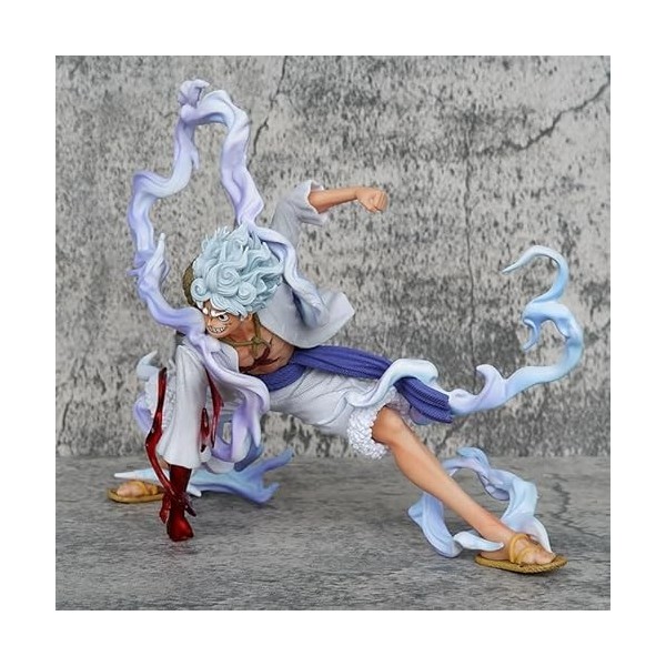 Anime One Piece Nika Monkey D. Luffy Mini Figure Combat Gear Fifth Combat Version Sun God Luffy Collection Modèle Figurine Dé