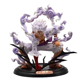 NALORA Luffy Gear 5 Figure Anime-Luffy Nika Gear Second Position Action Figure 7.87Inch/20CM-Modèle de Personnage Collectible