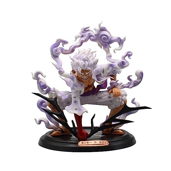 NALORA Luffy Gear 5 Figure Anime-Luffy Nika Gear Second Position Action Figure 7.87Inch/20CM-Modèle de Personnage Collectible
