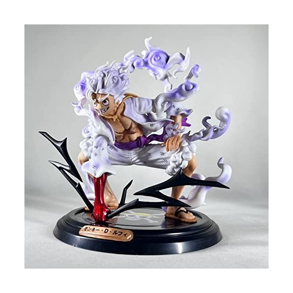 NALORA Luffy Gear 5 Figure Anime-Luffy Nika Gear Second Position Action Figure 7.87Inch/20CM-Modèle de Personnage Collectible