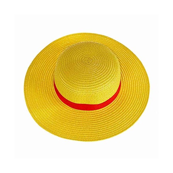 One Piece Chapeau de paille de Monkey D. Ruffy | Chapeau de cosplay en paille