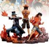 TAIPPAN One Piece Anime Figurine, Luffy Ace Sabo Statue Figure Anime Statue Poupée Sculpture Jouet Réaliste Modèle De Personn