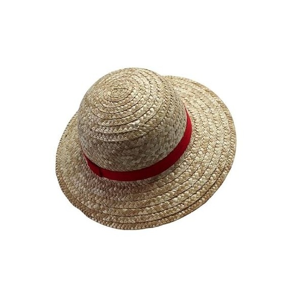 ZENZERO® - CHAPEAU DE PAILLE - Cosplay The Monkey D. LUFFY RUBBER - Taille Unique INISEX - Pcs 1 Chapeau de paille 