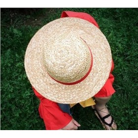 ZENZERO® - CHAPEAU DE PAILLE - Cosplay The Monkey D. LUFFY RUBBER - Taille Unique INISEX - Pcs 1 Chapeau de paille 