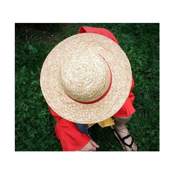 ZENZERO® - CHAPEAU DE PAILLE - Cosplay The Monkey D. LUFFY RUBBER - Taille Unique INISEX - Pcs 1 Chapeau de paille 