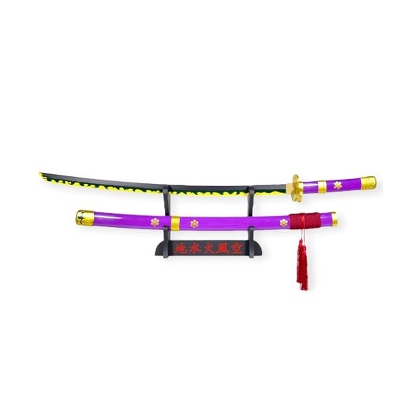 FÉENOMENN Katana One Piece Zoro Enma 95cm - Lame Bois - Support Japonais Inclus