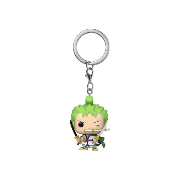 Funko Pop! Keychain: One Piece - Roronoa Zoro - Mini-Figurine en Vinyle à Collectionner Porte-clés Fantaisie - Cadeau de Noël