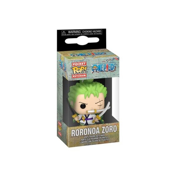 Funko Pop! Keychain: One Piece - Roronoa Zoro - Mini-Figurine en Vinyle à Collectionner Porte-clés Fantaisie - Cadeau de Noël