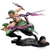 LEOSXA Anime One Piece Figurine,20cm Roronoa Zoro Figure,Trois Couteaux Thousand World Roronoa Zoro Figurines de Collection d