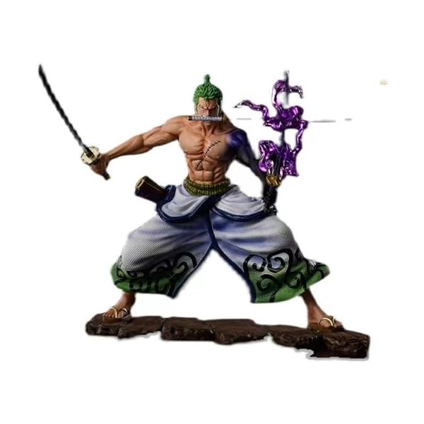 Miotlsy Figurine, 20 CM PVC Figurine Zoro Statue Cartoon Anime Personnage Ornements Collectibles Toy Animations Character Mod